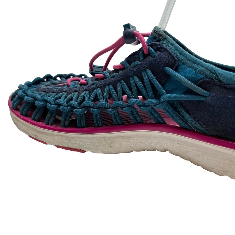 KEEN Teal Blue Pink Closed Toe Sneakers Sandals Hiking Fishing Camping Shoes  5 - Picture 7 of 15